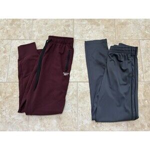 2 PAIR MENS JOGGERS REEBOK & TEK GEAR SIZE SMALL
